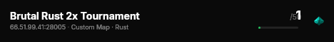 Brutal Rust 2x Tournament live status badge