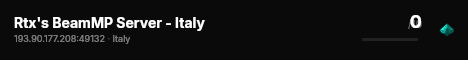 Rtx's BeamMP Server - Italy live status badge