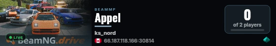 Appel live status badge