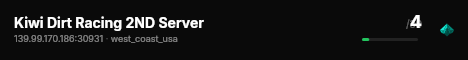 Kiwi Dirt Racing 2ND Server live status badge