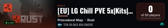 [EU] LG Chill PVE 5x|Kits|Bases|Heli|Bradley|Convoys|Quests live status badge