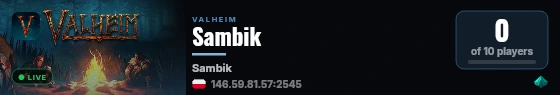 Sambik live status badge
