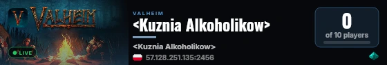 <Kuznia Alkoholikow> live status badge