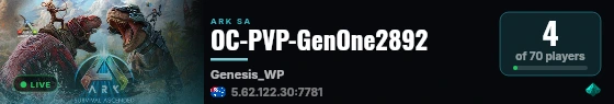 OC-PVP-GenOne2892 live status badge