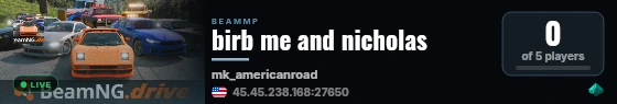 birb me and nicholas live status badge