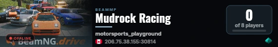 Mudrock Racing live status badge