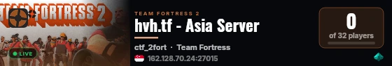 hvh.tf - Asia Server live status badge