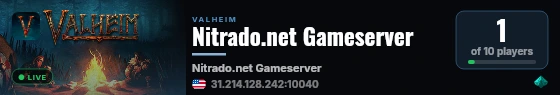 Nitrado.net Gameserver live status badge