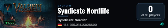 Syndicate Nordlife live status badge