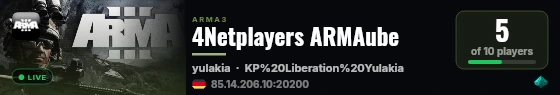 4Netplayers ARMAube live status badge