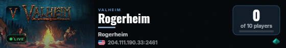 Rogerheim live status badge