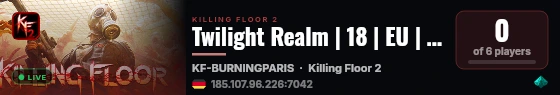 Twilight Realm | 18 | EU | Minigames - Arms Race live status badge