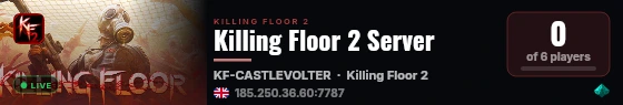 Killing Floor 2 Server live status badge
