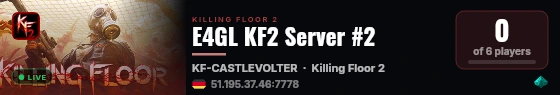 E4GL KF2 Server #2 live status badge