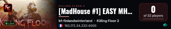 [MadHouse #1] EASY MHRPGMod SERVER [Lvl: 0] live status badge