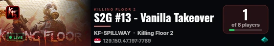 S2G #13 - Vanilla Takeover live status badge
