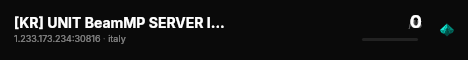 [KR] UNIT BeamMP SERVER Itally live status badge