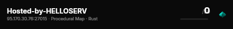 Hosted-by-HELLOSERV live status badge