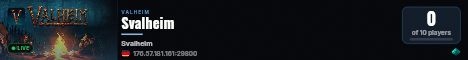 Svalheim live status badge