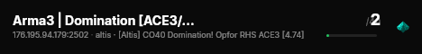 Arma3 | Domination [ACE3/RHS] | Custom Rank System live status badge