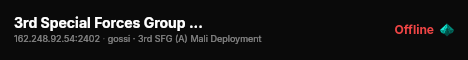 3rd Special Forces Group (A) Deployment Server live status badge