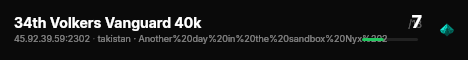 34th Volkers Vanguard 40k live status badge