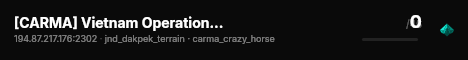 [CARMA] Vietnam Operation Crazy Horse live status badge