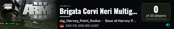 Brigata Corvi Neri Multigaming - ARMA 3 live status badge