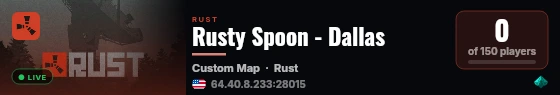 Rusty Spoon - Dallas live status badge