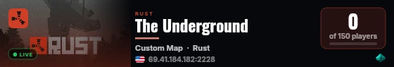 The Underground live status badge
