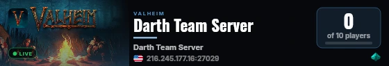 Darth Team Server live status badge