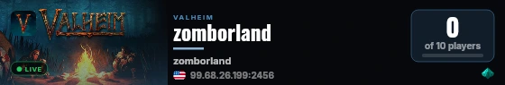 zomborland live status badge