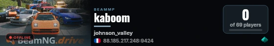 kaboom live status badge
