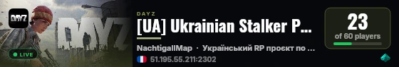 [UA] Ukrainian Stalker Project RP live status badge