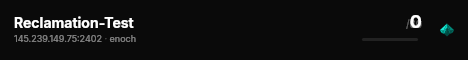 Reclamation-Test live status badge