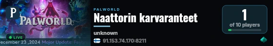 Naattorin karvaranteet live status badge