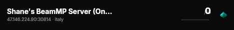 Shane's BeamMP Server (On Demand) live status badge