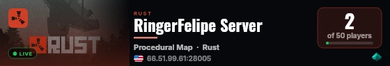RingerFelipe Server live status badge