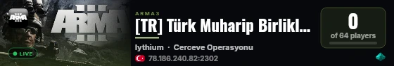 [TR] Türk Muharip Birlikleri DC = turkmuharipbirlikleri live status badge