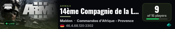 14ème Compagnie de la Libération live status badge