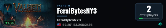 FeralBytesNY3 live status badge