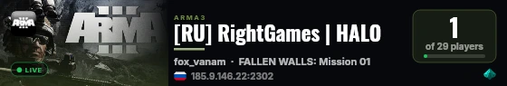 [RU] RightGames | HALO live status badge