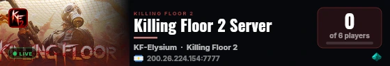Killing Floor 2 Server live status badge