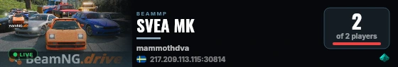 SVEA MK live status badge