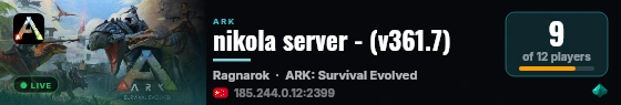 nikola server - (v361.7) live status badge