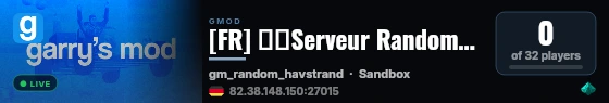 [FR] ▻▻Serveur Random◅◅ PVP, Wire, PAC3, LVS, ACE live status badge