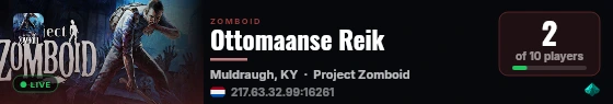 Ottomaanse Reik live status badge