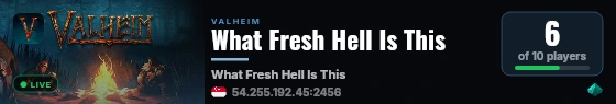 What Fresh Hell Is This live status badge