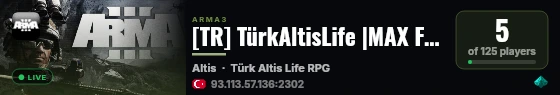 [TR] TürkAltisLife |MAX FPS|Discord:Talrpg live status badge