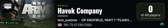 Havok Company live status badge